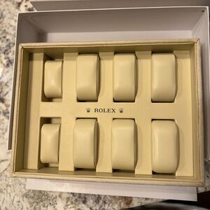 Rolex Cream Dealer Display Watch Storage Box with pillows